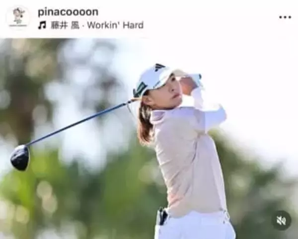 女子ゴルフの渋野日向子、お馬さんポーズでお茶目に新年あいさつ　ジャケット姿も新鮮...かわいさ限界突破