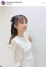 渡辺美奈代、透け感黒のミニドレスで色気ダダ漏れ　「大人の魅力バッチリ」「いくつになっても可愛い」