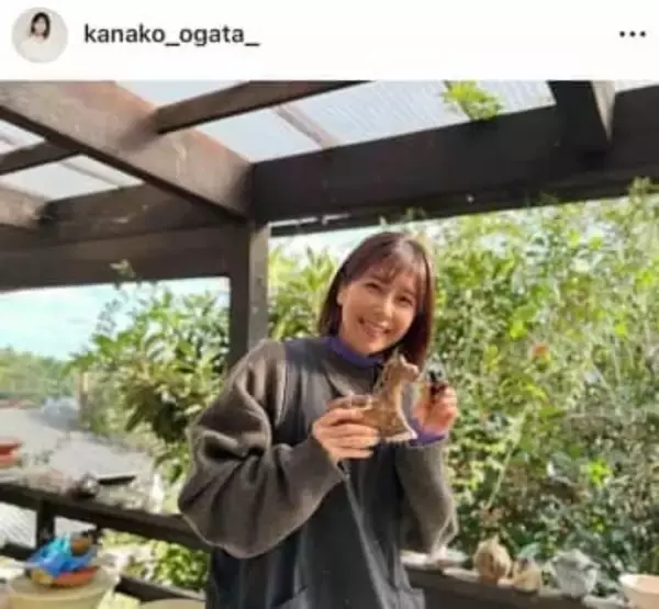 夫は広島カープ元監督...緒方かな子、清楚コーデで美貌ダダ漏れ　声優の長女と仲良し2ショ「二人とも可愛い」