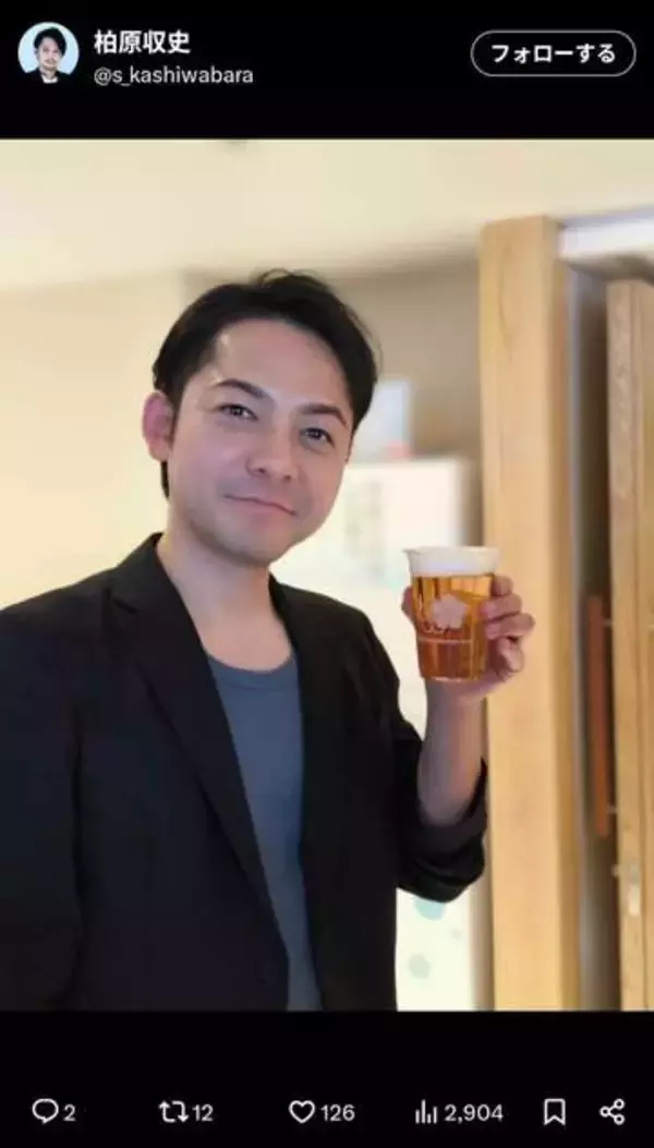 柏原収史「異常な出血量」で緊急手術　「本当に状態が危なく」「万が一の事態も」...今は落ち着く「入院してしっかり治します」
