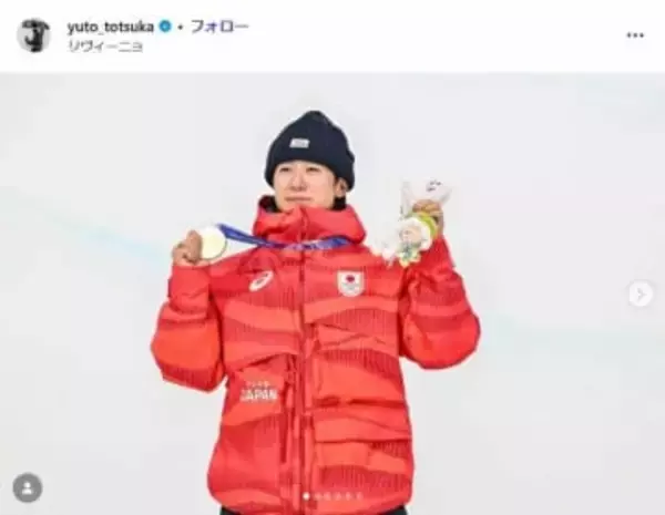 スノボ戸塚優斗、人気ロックバンドのボーカルに激似→SNS驚愕　「似てるなぁ」「イケメンだわ」