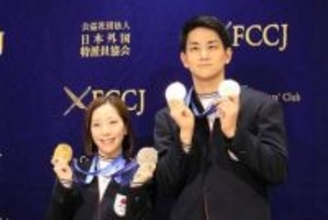 「早いよ泣くの！」...りくりゅう引退会見、木原龍一選手は話す前から涙　三浦璃来選手も「もう、泣かないで」