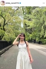 「令和ライダー」出演の志田音々、白ミニスカウェアで「久しぶりのゴルフ」満喫　「上手になりたいなって」