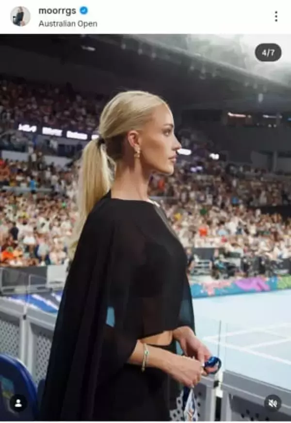 爆美女インフルエンサー、テニス全豪オープン観戦...恋人テイラー・フリッツを応援　女神降臨ショット