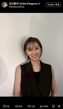 北川景子、ダークカラーのロングドレス姿で...国宝級の美貌にドキっ　「ショートが似合い過ぎる」「本当綺麗」