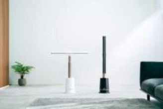 羽根のない構造でブレードを縦から横に変えられるタワーファン