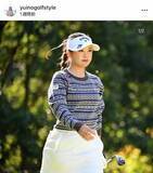 「女子ゴルフの河本結、深めスリット入り黒ドレスでエレガントに　「素敵過ぎてめまい」色気ダダ漏れ」の画像1