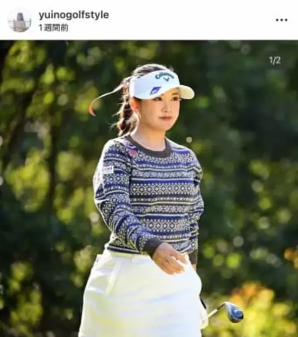 女子ゴルフの河本結、深めスリット入り黒ドレスでエレガントに　「素敵過ぎてめまい」色気ダダ漏れ