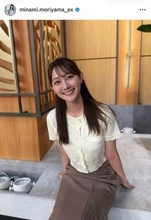 テレ朝・森山みなみアナ、さわやか水色ノースリ姿で神スタイル炸裂　「爽やかで可愛い」「最上級にお似合い」