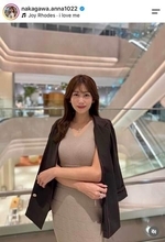 元NHK中川安奈アナ、ショーパン×ボーダー柄タンクトップの夏コーデ　「カジュアルも良き」「超かわいい」