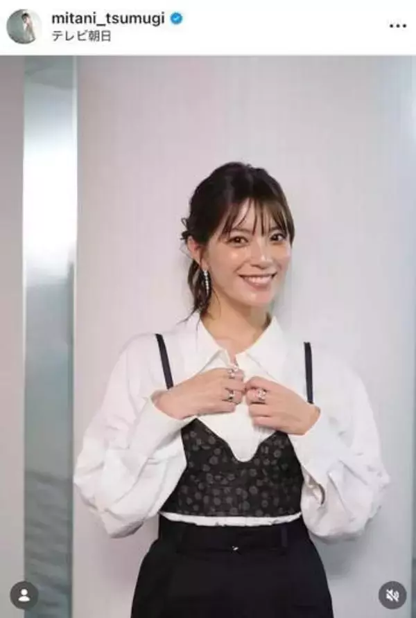 テレ朝・三谷紬アナ、透け感お呼ばれワンピ＆ポニテ姿で色気ダダ漏れ　「お美しい」「めっちゃエレガント」