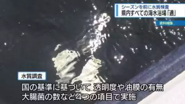 県内６つの海水浴場「適」　シーズンを前に水質調査【徳島】