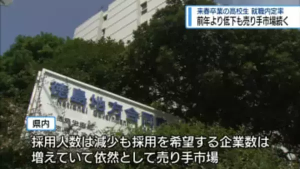 高校生の就職   売り手市場続く 　内定率は67.5％【徳島】