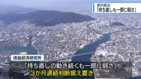 「持ち直しも一部に弱さ」　県内景況3か月連続で判断据え置き【徳島】