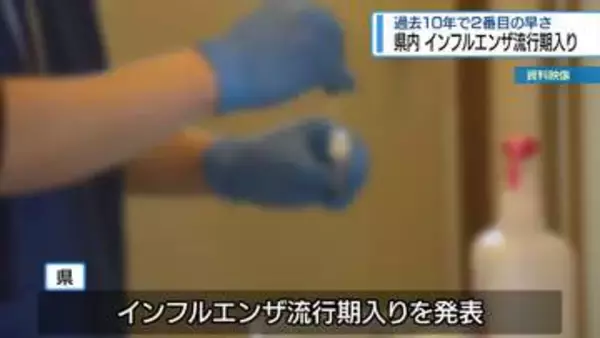 県内「インフルエンザ流行期」入り　過去10年で2番目の早さ【徳島】