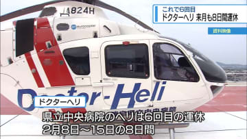 これで6回目　ドクターヘリ2月も8日間運休【徳島】