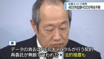 県がリースした「ハードディスク」　46万件のデータ記録したまま所在不明【徳島】