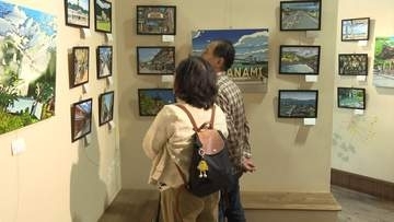 四国の観光地をタブレットで描く　三好市西祖谷山村で作品展【徳島】