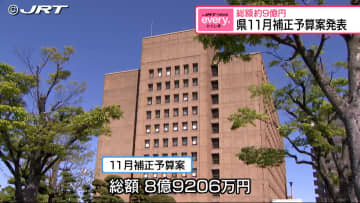 総額約9億円　県11月補正予算案発表【徳島】