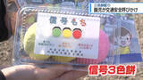 「信号イメージの「三色餅」　園児が配り交通安全よびかけ【徳島】」の画像1