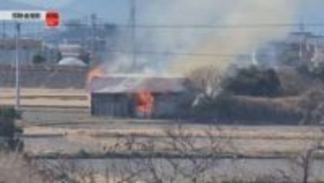 阿南市那賀川町で木造の小屋全焼　出火原因調べる【徳島】