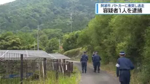 容疑者1人を逮捕　阿波市でパトカーに衝突し逃走【徳島】