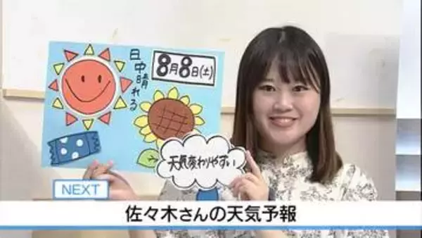 【動画】8日は午前天気変わりやすい 「猛暑日」予想も　佐々木予報士の天気予報（7日：19:00）