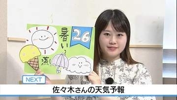 【動画】26日は蒸し暑い 夕方から雨の所も 　佐々木予報士の天気予報（25日：19:00）