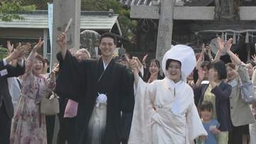 神社で昔ながらの結婚式　昭和にタイムスリップ【徳島】