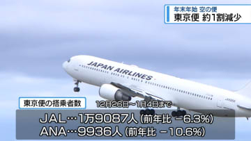 東京便の利用者1割程度減少　年末年始の空の便【徳島】
