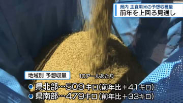 県内「主食用米」の予想収穫量　2024年を上回る見通し【徳島】