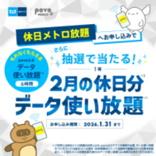 東京メトロの「休日メトロ放題」で「povoのデータ使い放題」がもらえるキャンペーン