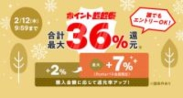 au PAY マーケット、最大36％還元の「ポイント超超祭」　2月7日～