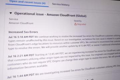 AWSのCDNで障害、国内でも影響
