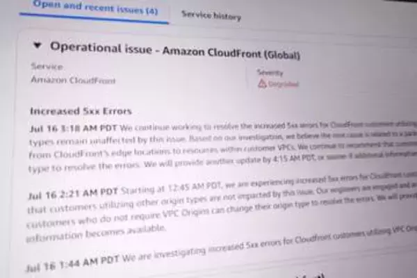 AWSのCDNで障害、国内でも影響
