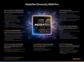 MediaTek、2nmプロセスのフラッグシップSoC「Dimensity 9600 Pro」を発表