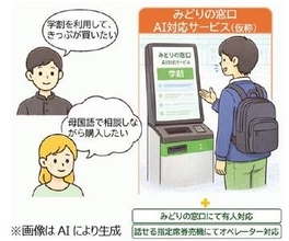 「みどりの窓口」で生成AI実験、近距離きっぷがQRコード化――JR東日本など