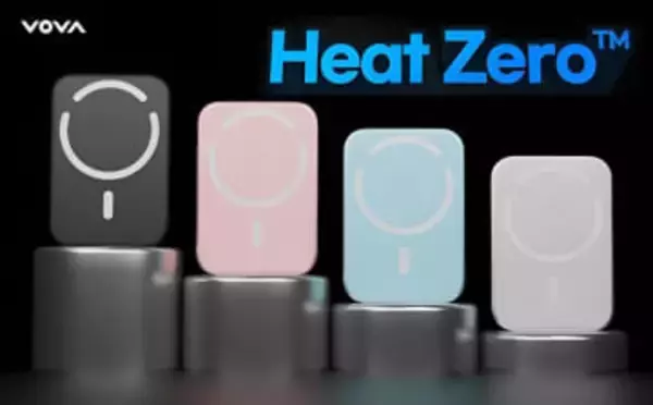 VOVA、準固体電池採用モバイルバッテリー「Heat Zero」15日発売　釘を刺しても燃えにくい