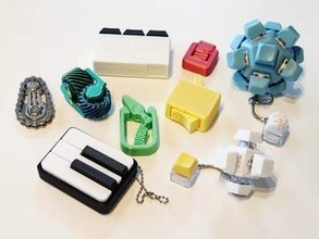 [本日の一品]3Dプリンタ製の指先玩具を遊び倒した、バネなし一体成形フィジェットトイの面白さ