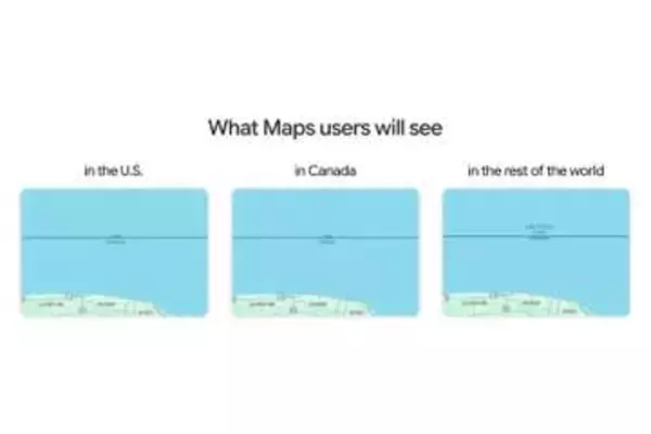 Google マップ、オンタリオ湖の表示を「アメリカ湖」に変更　米国で