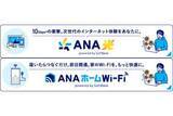「ソフトバンクとANA X、マイルが貯まる「ANA光」「ANAホームWi-Fi」開始」の画像1