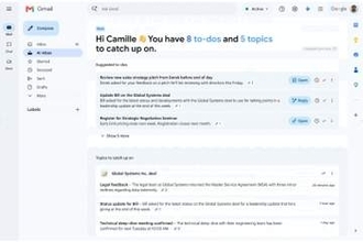 Gmailの「AI Inbox」機能がWorkspaceユーザーでも利用可能に、英語設定の米国ユーザーが対象