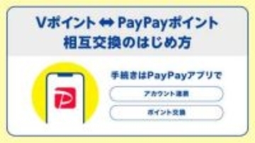 PayPayポイントとVポイントの相互交換が開始、手続きはPayPayアプリから