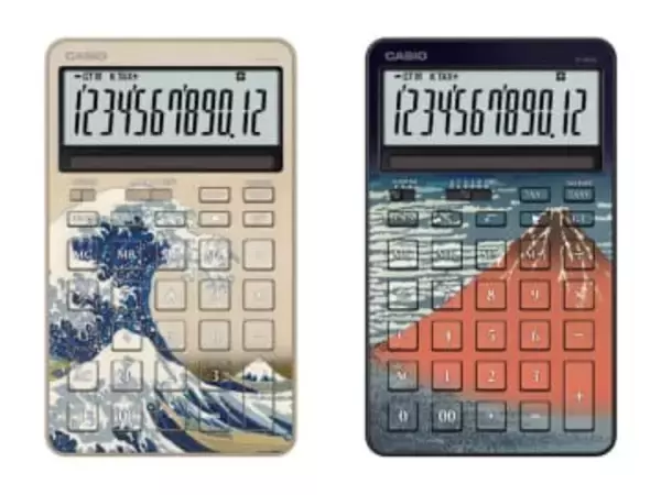 葛飾北斎の浮世絵がカシオの電卓に