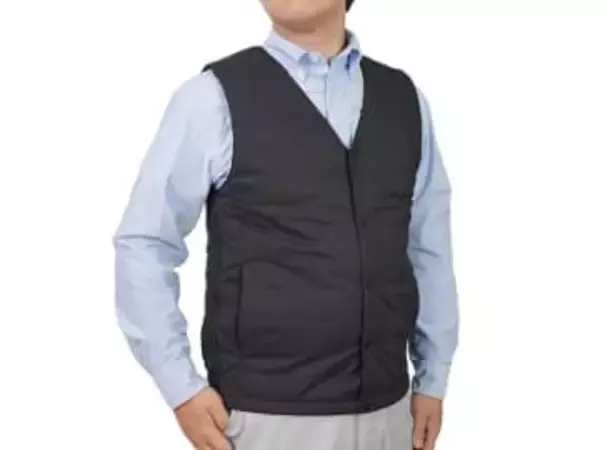 サンコー、1枚で温かいヒーターベスト。4段階サイズ調整