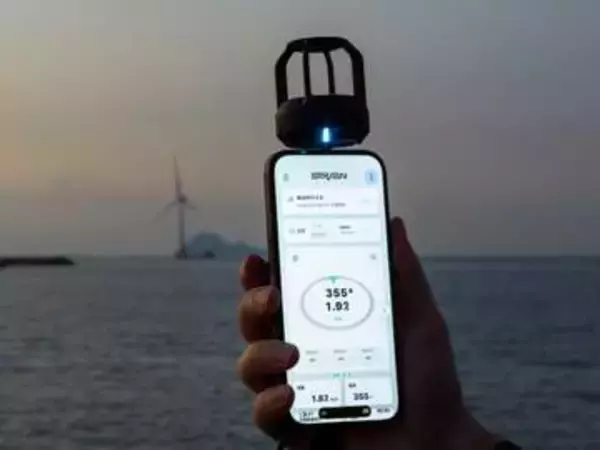 世界最軽量45gの超音波風速センサー　スマホにつなげて計測も