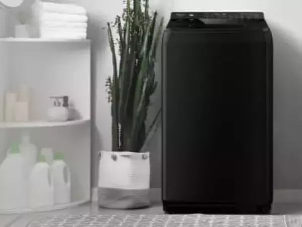 黒いタテ型洗濯機、ハイセンス