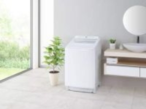 東芝の洗濯機、タテ型でも出し入れしやすい