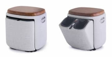 ドクターエア、スツールにもなるマッサージャー　新色ブラウン