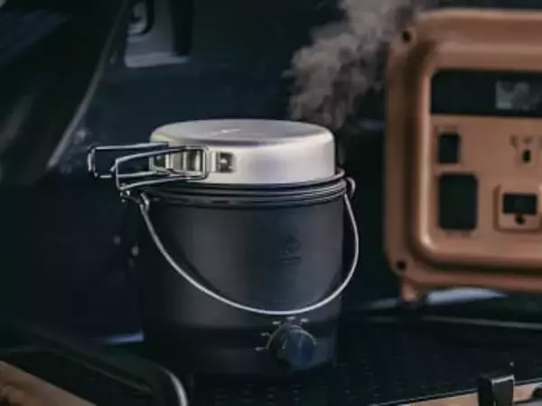 外でもラーメンやごはん作れる電気クッカー、エレコム